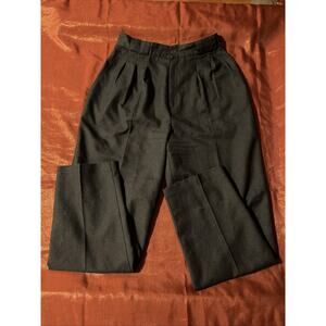 ATRIUM COLLECTION Women's Size 12 Gray High-Waisted Pleated Trousers Pants